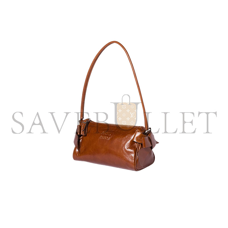 MIU MIU SHINY LEATHER POUCH 5NE029 (21*12.5*9.5cm)
